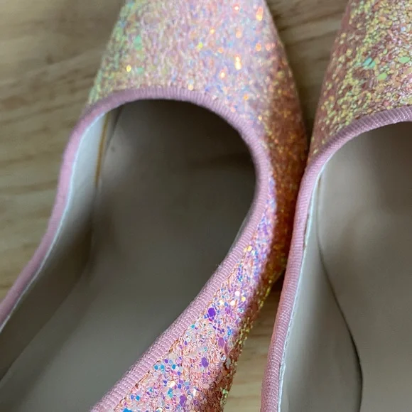 Qupid Womens Pink Glitter Heels - Picture 10 of 13